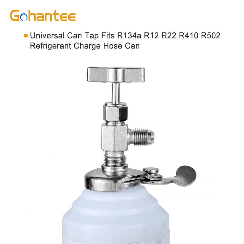 gohantee R134A Can Tap, Dispensing Valve Bottle Opener, Universal Refrigerant Dispenser Valve Tool, 1/4 SAE for R12 R22 R502 Air Conditioning - Image 2